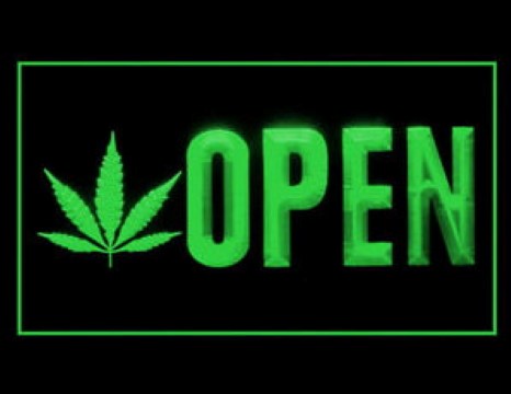 Open Marijuana LED Neon Sign